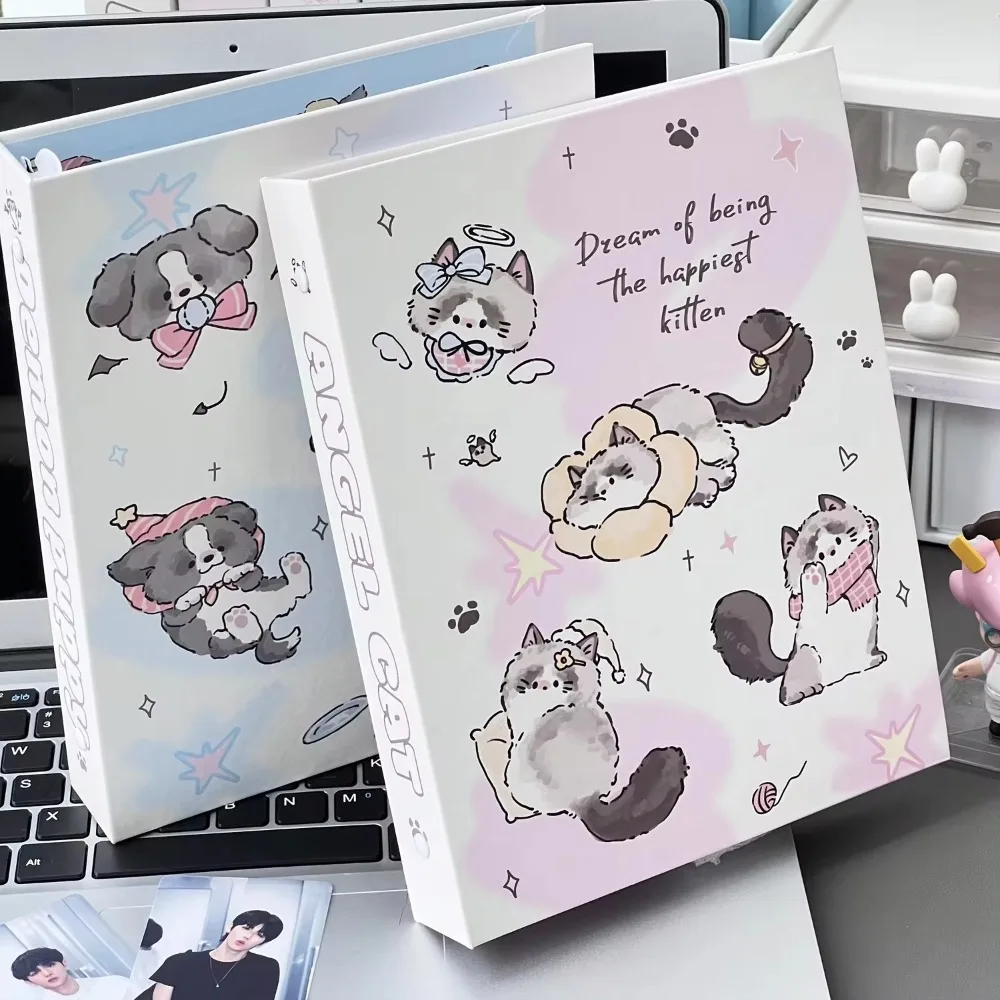 Puppy A5 Binder Photocard Holder Kpop Idol Photo Album Kawaii Cat Photocards Collect Book Album for Photograph