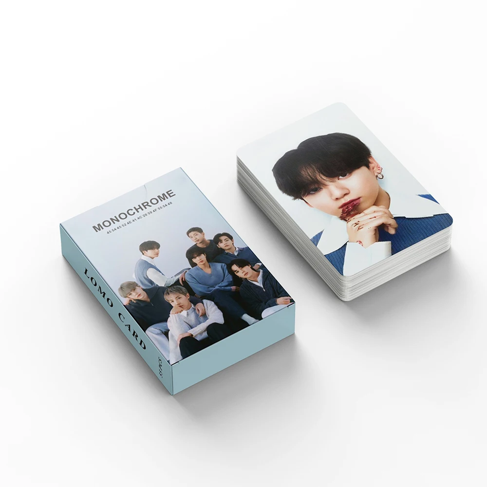 55Pcs/Box Kpop MONOCHROME Bangtan Boys POP UP Photocards Jung Kook Lomo Cards Photo Card for Fans Collection