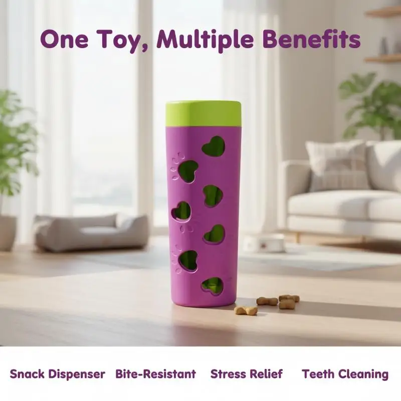 1 pièce Jouet à mâcher pour chien, brosse à dents molaires détachable, distributeur de nourriture lente pour chiots, soins bucco-dentaires interactifs