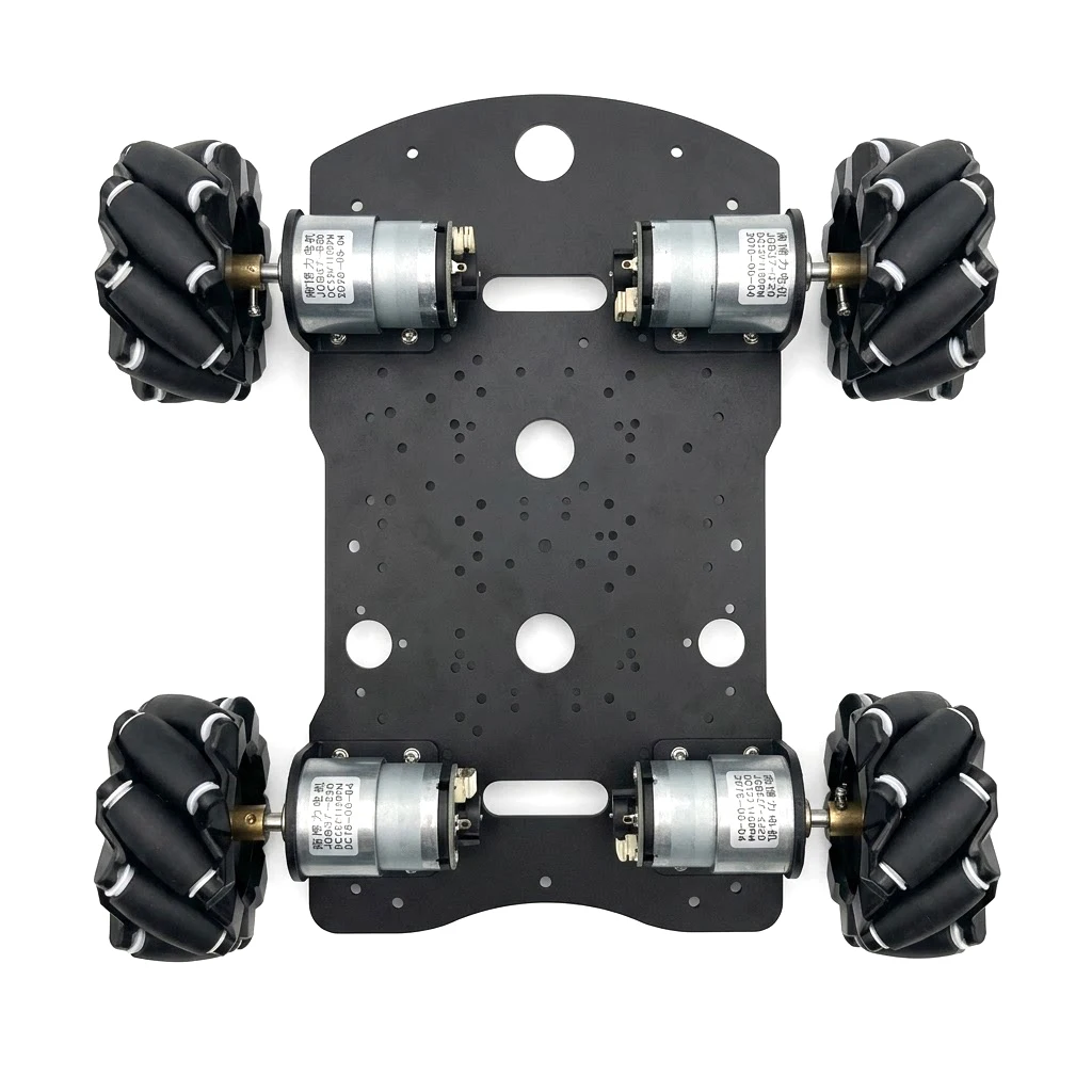15KG Payload 4WD 80mm Mecanum Wheel Robot Car Chassis Kit with DC 12V Hall Motor for Arduino Raspberry Pi DIY Project STEM Toy