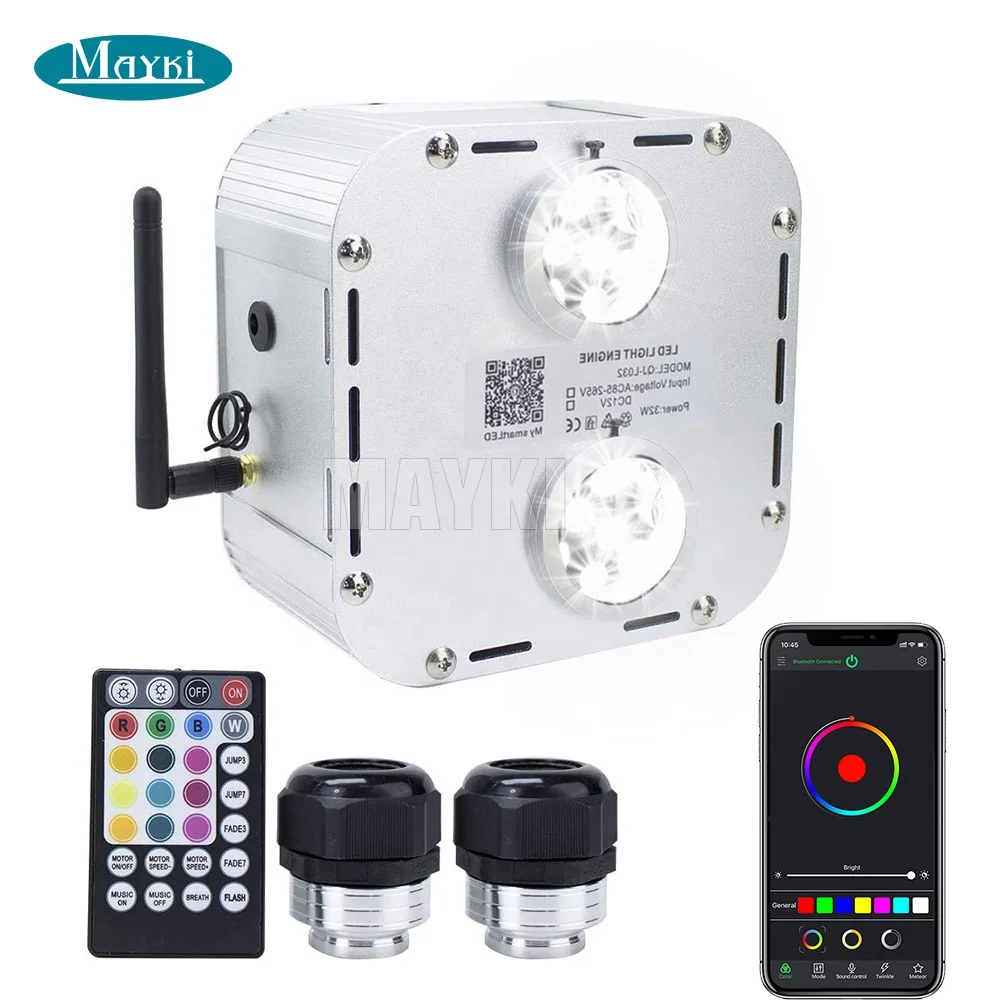 

RGBW Twinkle LED Fiber Optic Light Source Car Ceiling Starry Optical Fibre Starlight