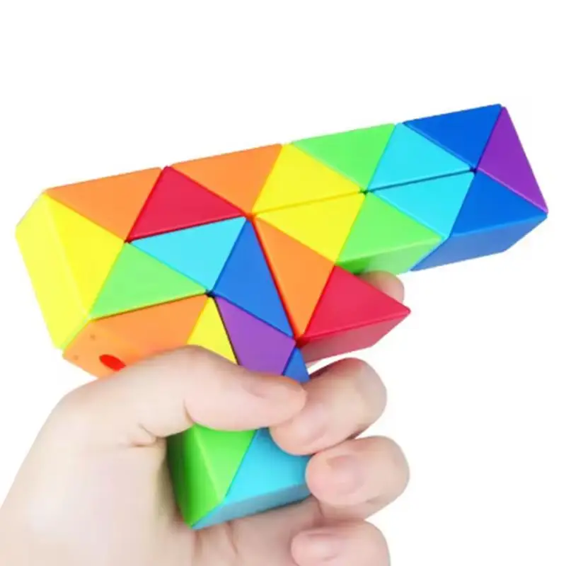 

Радужный складной волшебный кубик змеи, поворотная головоломка 24, 36, 48 772 сегмента, развивающие игрушки для детей, сенсорные игры-головоломки