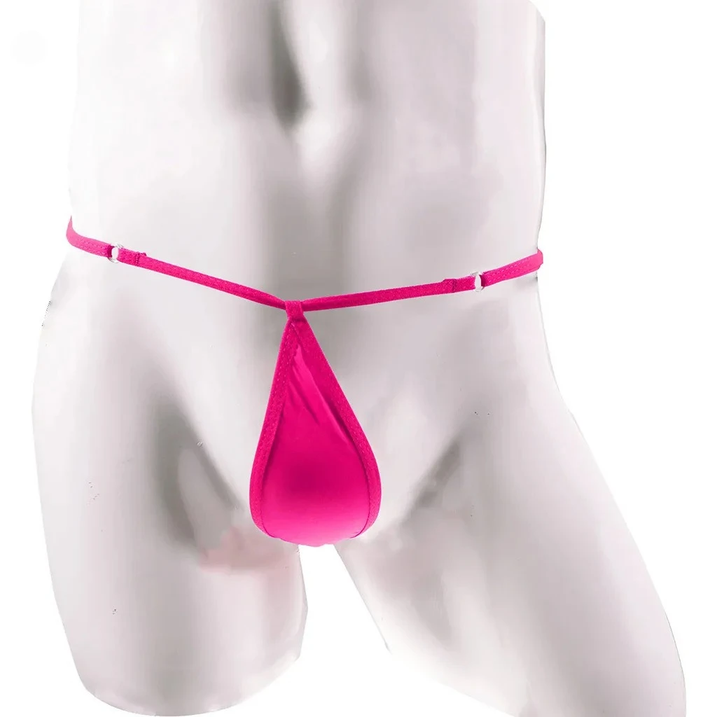 Erotic Men's T Back Thong Gay Sexy Low Waist U Convex Pouch G-string Homme Open Buttocks Porn Underwear Homme Hollow Out Panties