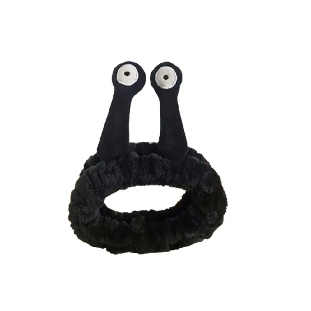 

Sweet Cartoon Snail Headband Fluffy Elastic Plush Hairband Non-slip Flannel Hair Hoop Makeup
