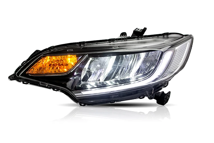 Paar Auto-Scheinwerfer-Baugruppe für Honda Fit Jazz GK5 2014–2018, Auto-Frontlicht, Plug & Play, Auto-LED-Scheinwerfersystem