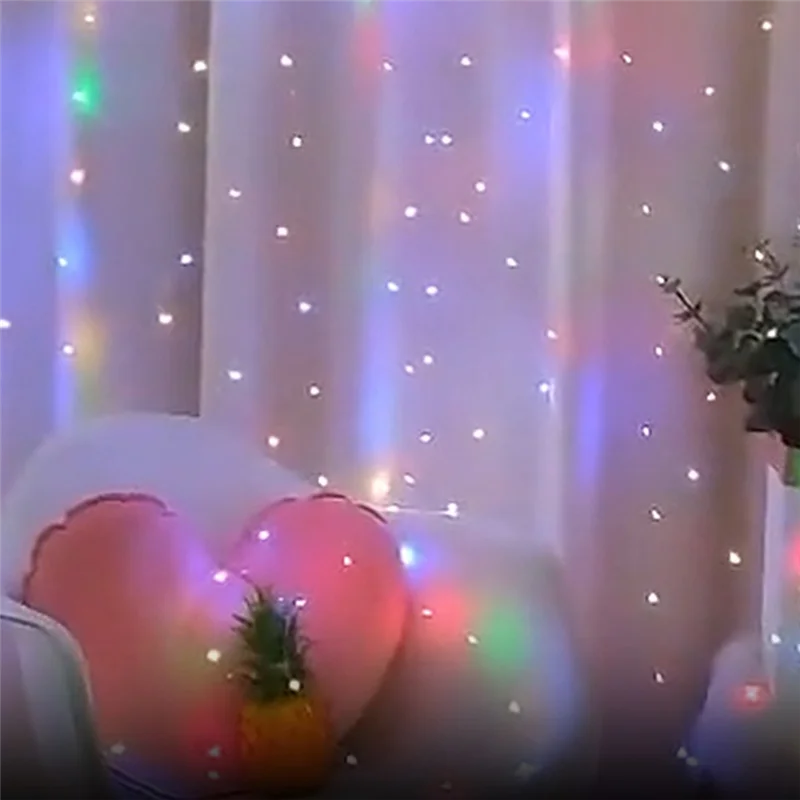

BHTS-занавеска, светодиодные гирлянды, гирлянды, праздничное украшение, USB-пульт дистанционного управления, праздничные свадебные гирлянды для спальни, дома, Dura