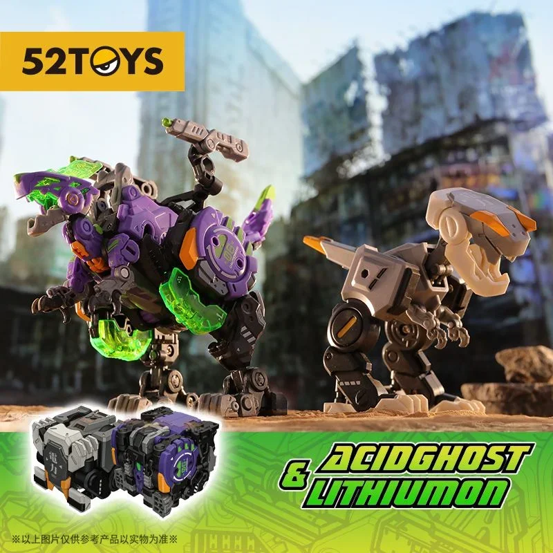 

52TOYS Transformation BEASTBOX BB46 BB-46 Acidghost Lithiumon Dinosaurs Robots Animal Action Figure Toys