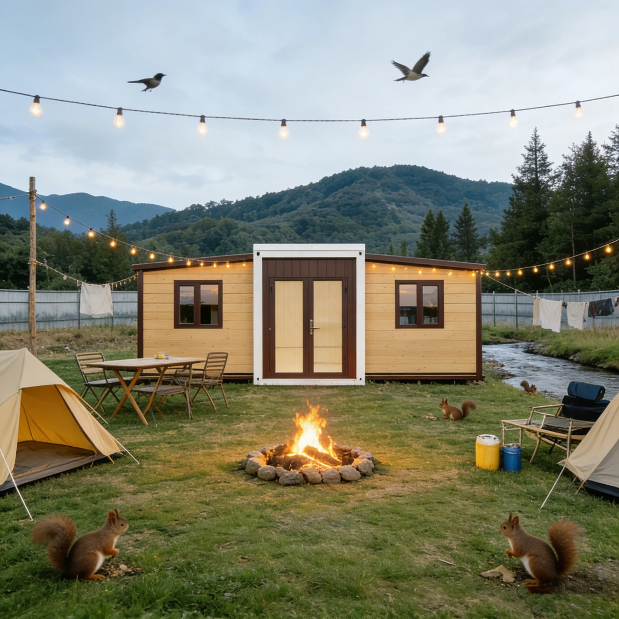 20ft 40ft Expandable Folding Container House 2 Wings Expandable Prefab House for Hotel Office Living