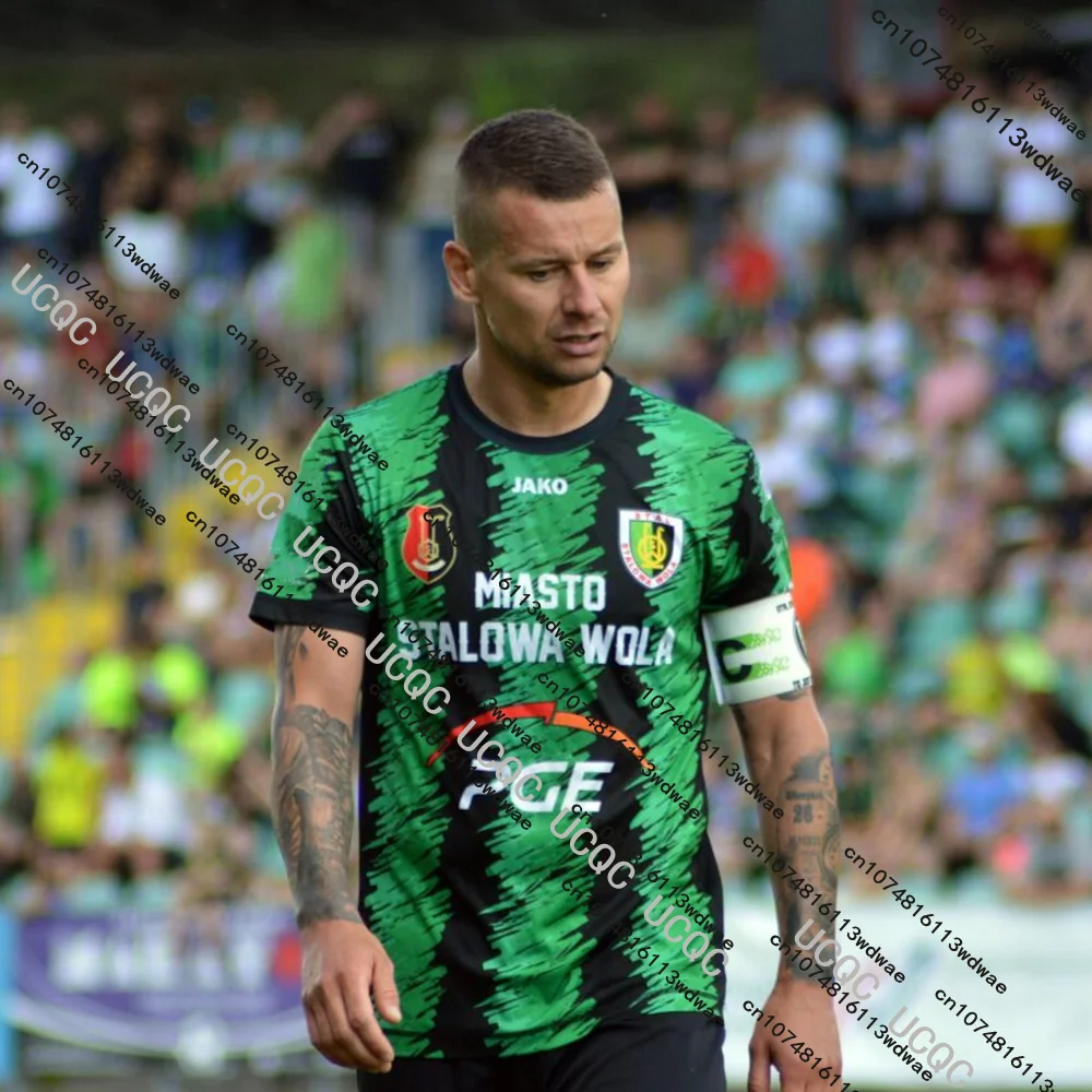 

26/25 новейший польский футбольный мужской трикотаж, польский быстросохнущий стальной Stalowa Wola Football для мальчиков, новые тренировочные матчи, специальные трикотажные изделия