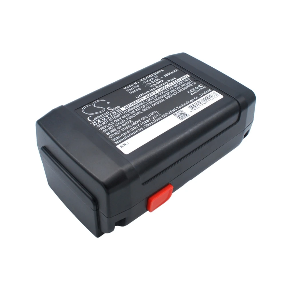

Li-ion Lawn Mowers Battery for Gardena, 25.0V, 5000mAh, Compatible Models: 648872, 8838, 8838-20, Accu-Spindelmaher 380 Li