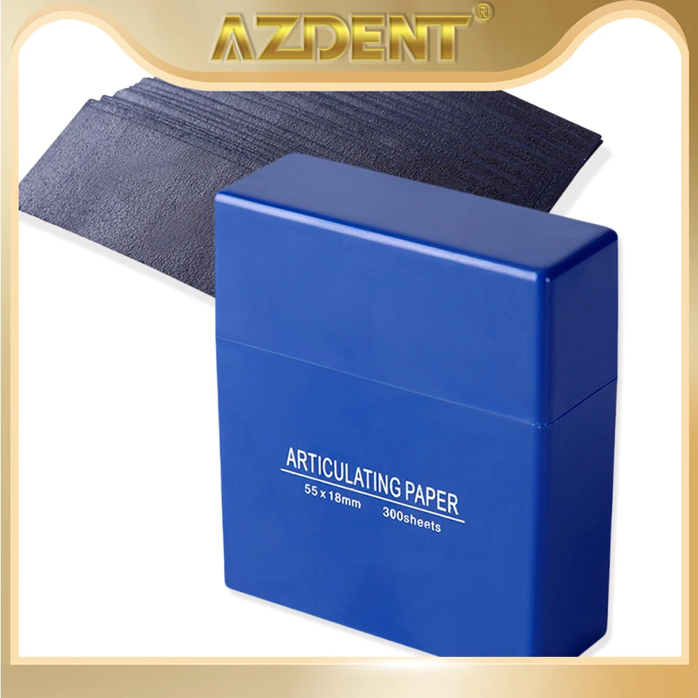 

300Pc/Box 55*18mm AZDENT Dental Blue Articulating Paper Strips Dentistry Oral Teeth Whitening Material Instrument Dentistry Tool