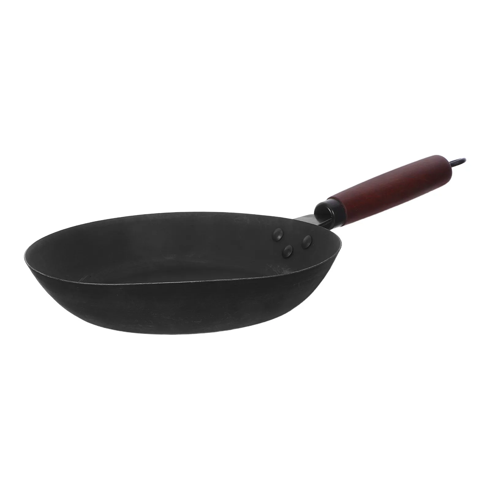

24Cm Nonstick Frying Iron Wok Traditional Cooking Skillet Ergonomic Handle Gas Stove Compatible Stir Fry Pan Kitchen Cookware