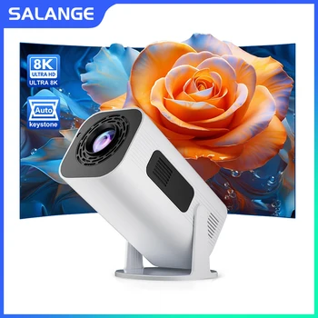 Salange P330 lente pequeña Android 11 280 ANSI proyector 4K 8K nativo 1080P Wifi6 BT5.0 cine en casa Mini proyector portátil al aire libre