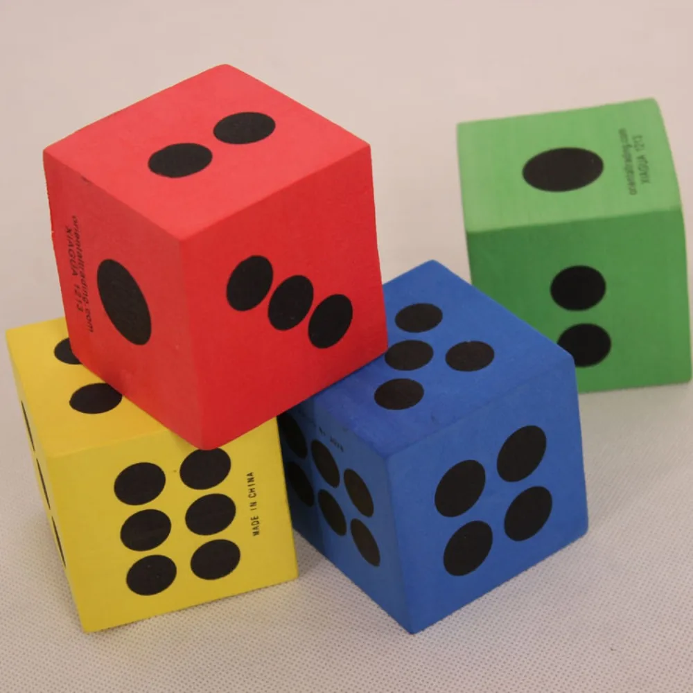 Large Sponge Dice Foam Dot Dice Playing Dice for Math Teaching Vent Toy Educational Camping Hiking Playing Dice