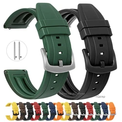 Silicone Watch Band Quick Release Rubber Watch Straps for Rolex 20mm 22mm 24mm Waterproof Diving Men Watches Accessories Bands