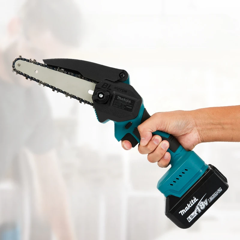 Makita 18V Brushless Lithium Battery Single Hand Saw for Home Use, Small Handheld Firewood Saw, Outdoor Portable