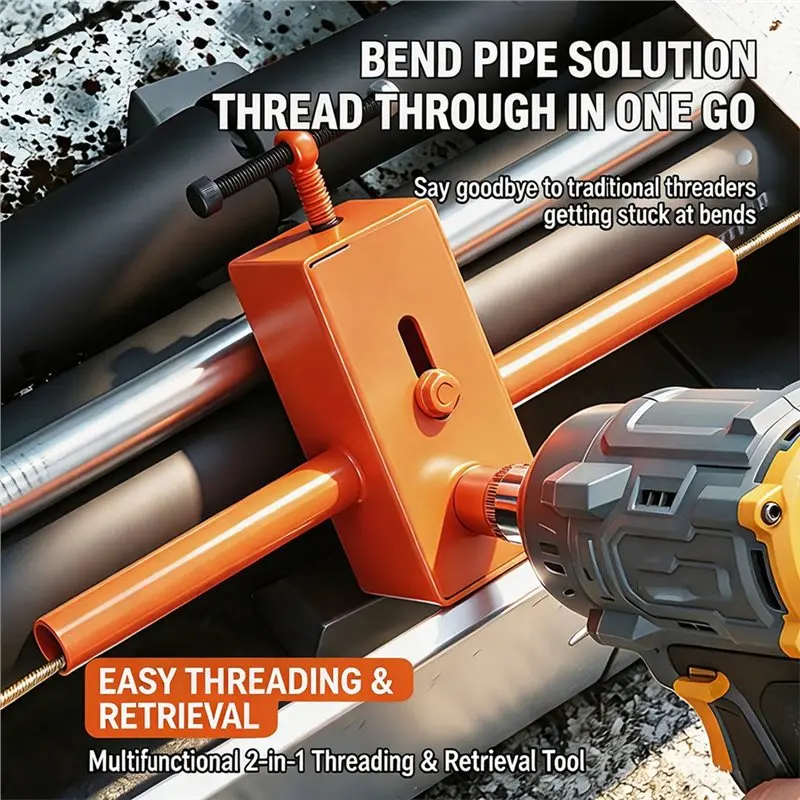 ABAE-Wall-Wire Pulling Machine Semi-Automatic Compact Cable Puller Electric Drill Threading Device For Construction Conduit Pipe