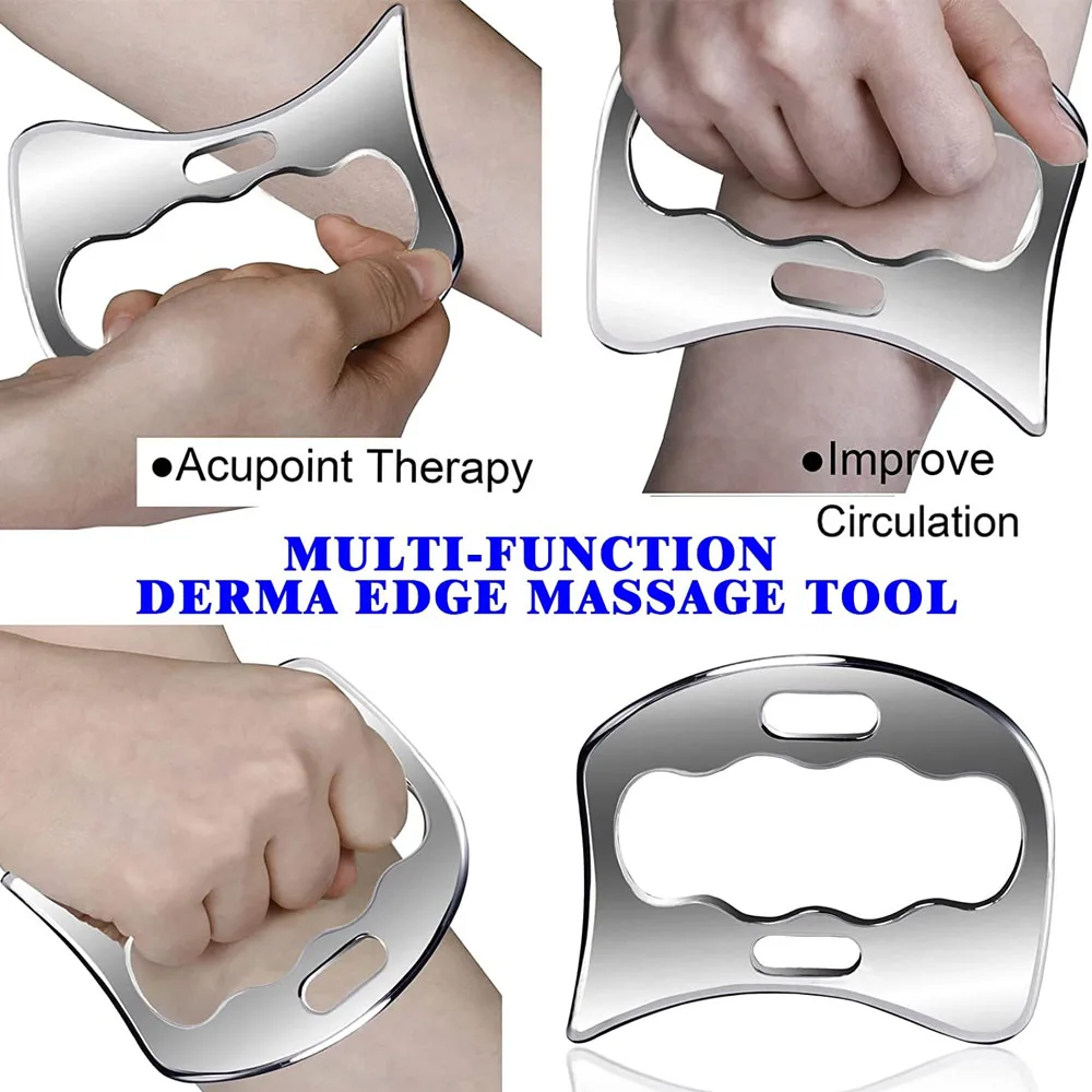 Stainless Steel Muscle Scraper Tools Set Gua Sha Massage Scraper Scraping Tool