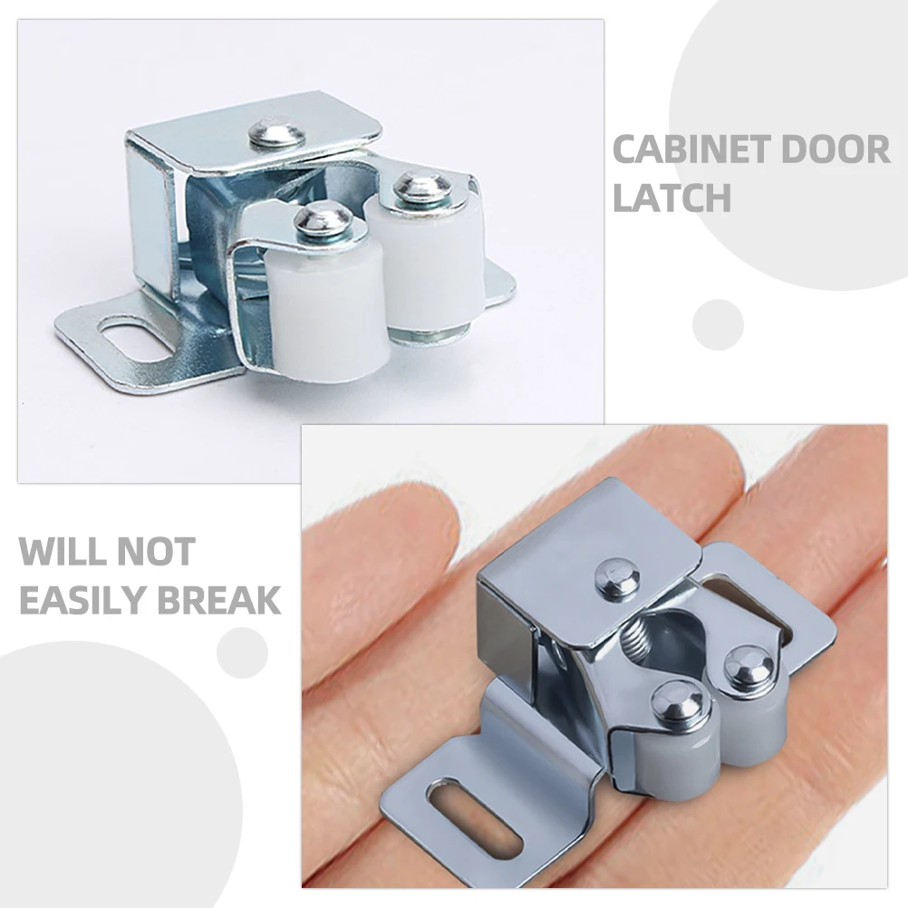 

6pcs Nickel Cabinet Door Ball Spring Latches Catches for Cupboard Closet Wardrobe Furniture Metal Beads Roller Hardware