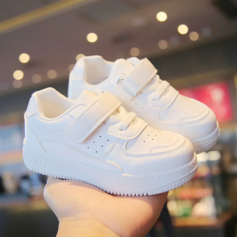 Children Fashion Casual Sneakers Boys Sport Breathable Basketball Shoes Baby Girls Spring Fashion White Running Board Shoes