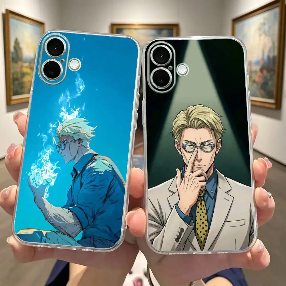 Anime K-Kento Nanami Transparent Shockproof Phone Case For iPhone 17,16,15,14,13,12,11 Plus,Pro Max