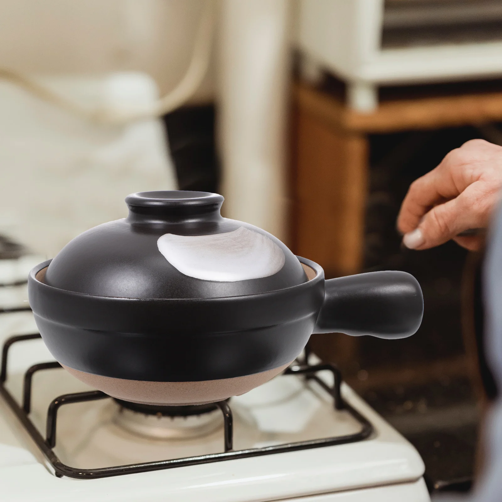 

Chinese Style Casseroles Ceramic Pot with Lid Baking Pan Stew Dish Bakers Cookware Cooking Clay Pots for