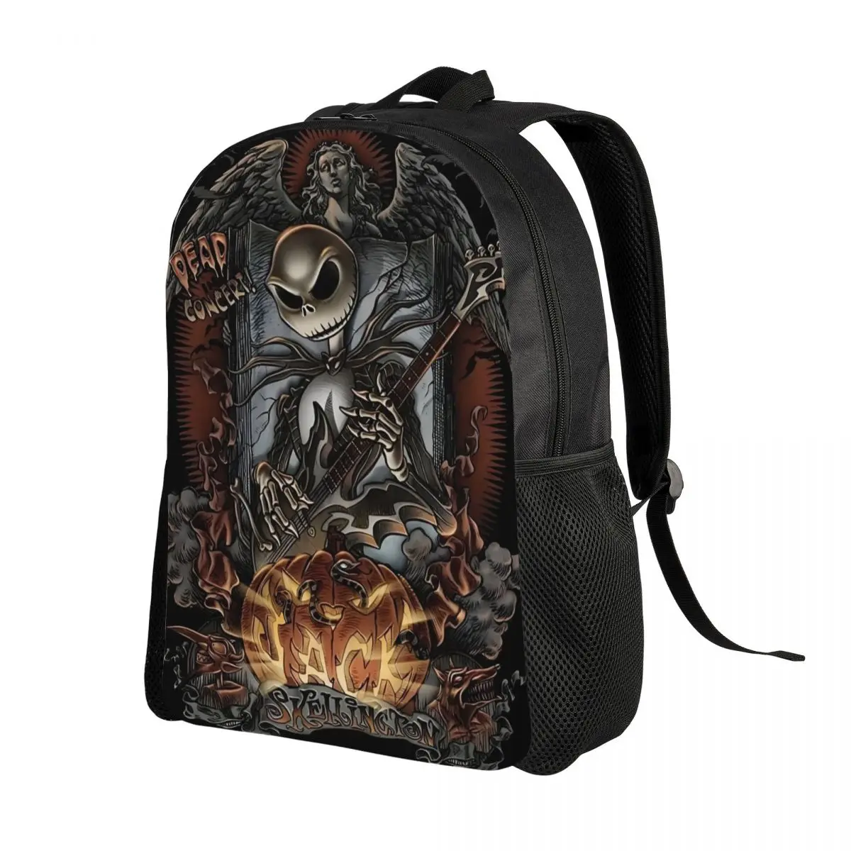 Aangepaste Der Albtraum Vor Weihnachten Jack Skellington rugzakken casual boekentas voor College School Jack Halloween Dead Concert Bag
