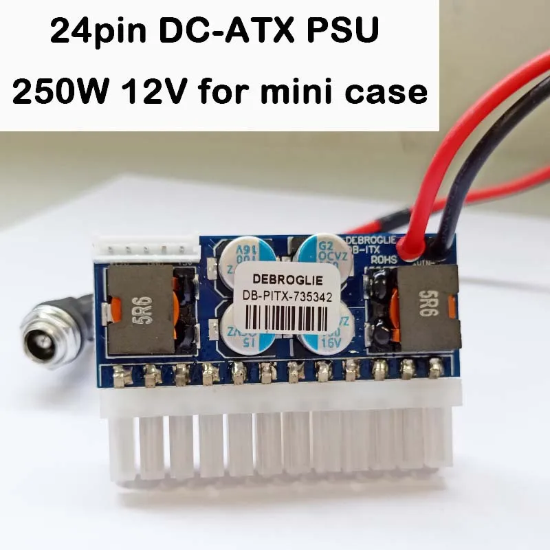DC 12V input 24Pin Pico ATX 250W Switch PSU Car Auto Mini ITX High Power Supply Module ITX Z1 4Pin CPU 4P IDE molex SATA DC 160w