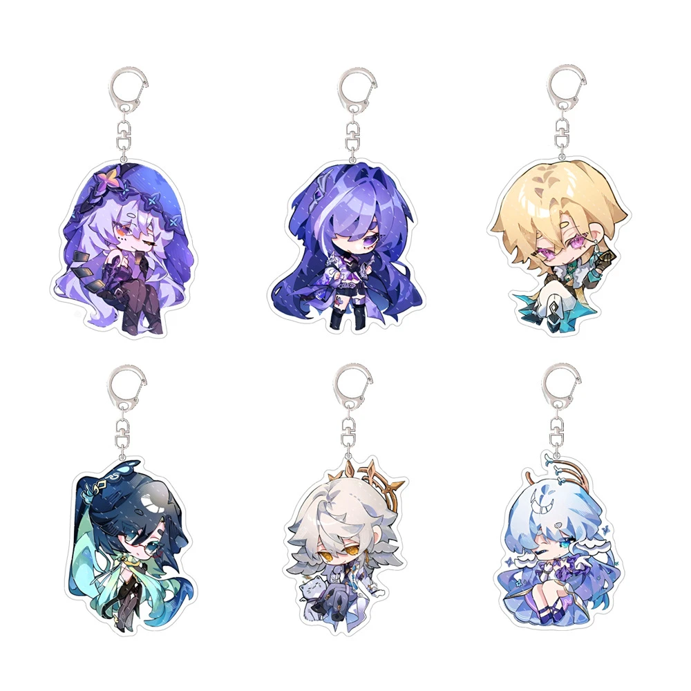 Game Honkai Star Rail Xianyun Aventurine Black Swan Acheron Raiden Bosenmori Mei Cosplay Pendant Prop Badge Keychain Accessories