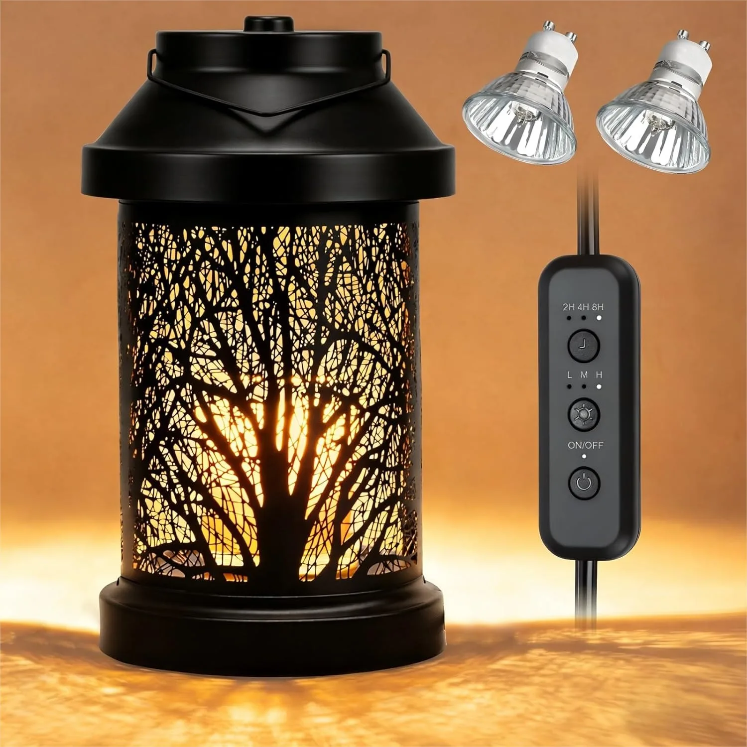 

Candle Warmer Lamp with Timer & Dimming, Vintage Electric Candle Warmer for Home Decor, Gift for Women Mom