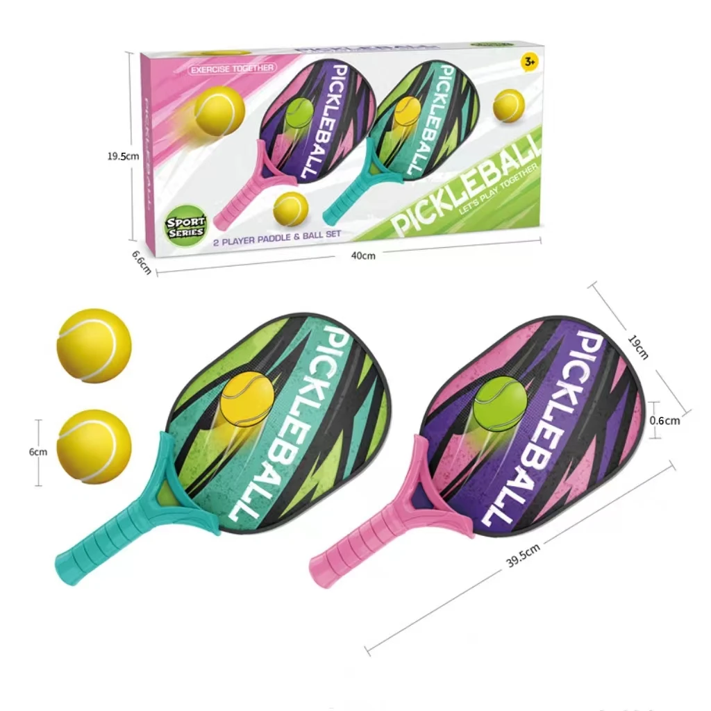 Raquete de brinquedo infantil pickleball raquete de squash brinquedo praia esportes raquete dupla ao ar livre esportes duplos