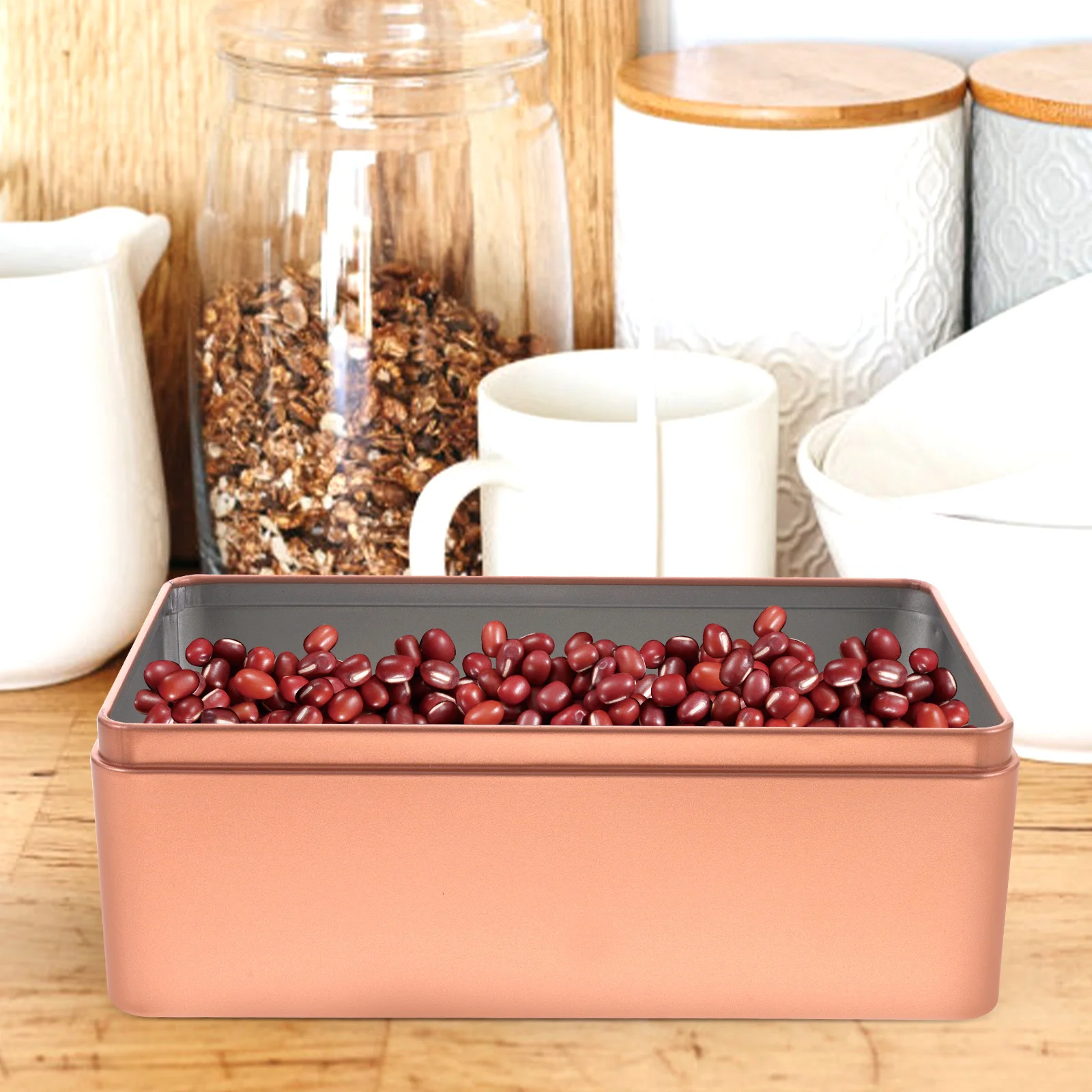 

2pcs Small Tin Box For Tea Leaves Storage Premium Tinplate Candy Container Lid Portable Gift Case Dry Food Jewelry Candles
