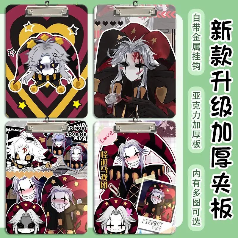The Freak Circus Harlequin Jester Pierrot  Cartoon Anime Splint A4 writing pad Drawing Exam Clip Folder Clip Board