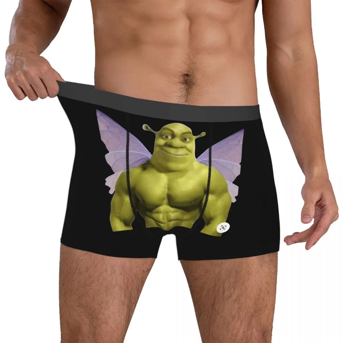 Men\'s Funny Shreks Meme Boxer Briefs Shorts Panties Polyester Underwear Shreks Butterfly Male Sexy Plus Size Underpants