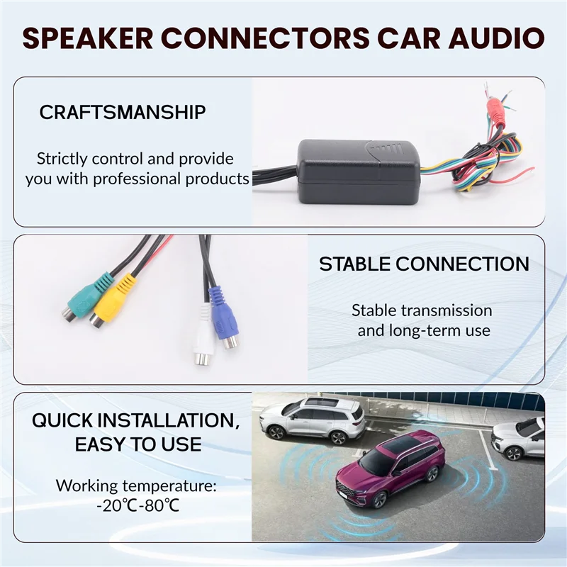 كاميرات ABGR-4 في 1 ملحقات صندوق محول القناة للتحكم في الفيديو لنظام قيادة السيارة الأمامي والخلفي الأيسر والأيمن