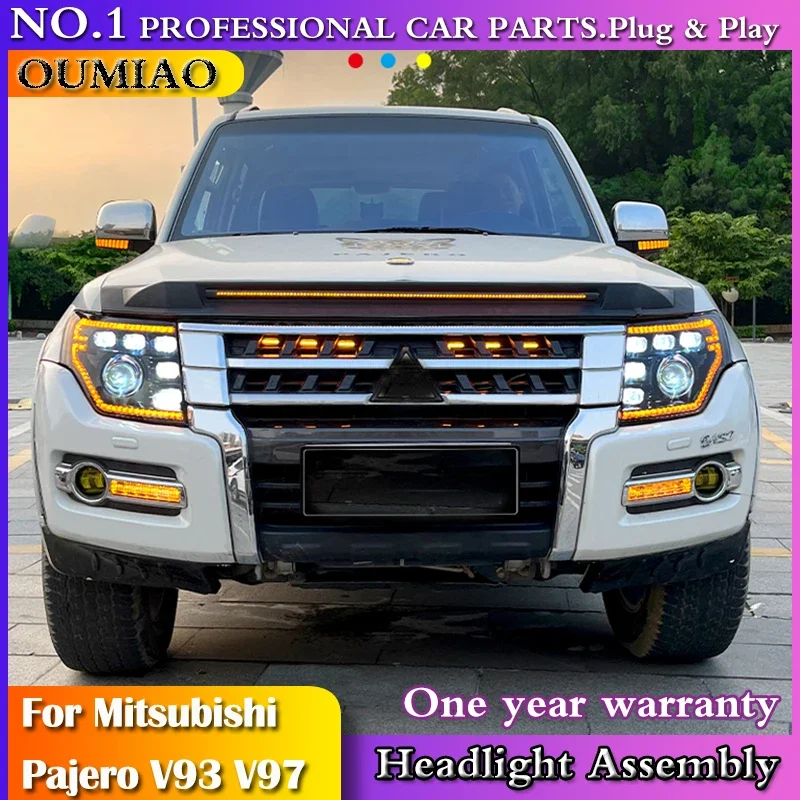 

2009-2021 LED Headlight For Mitsubishi Pajero V93 headlight V97 V87 LED Dynamic Headlights DRL Projector 6 Lens Lamp Accessories