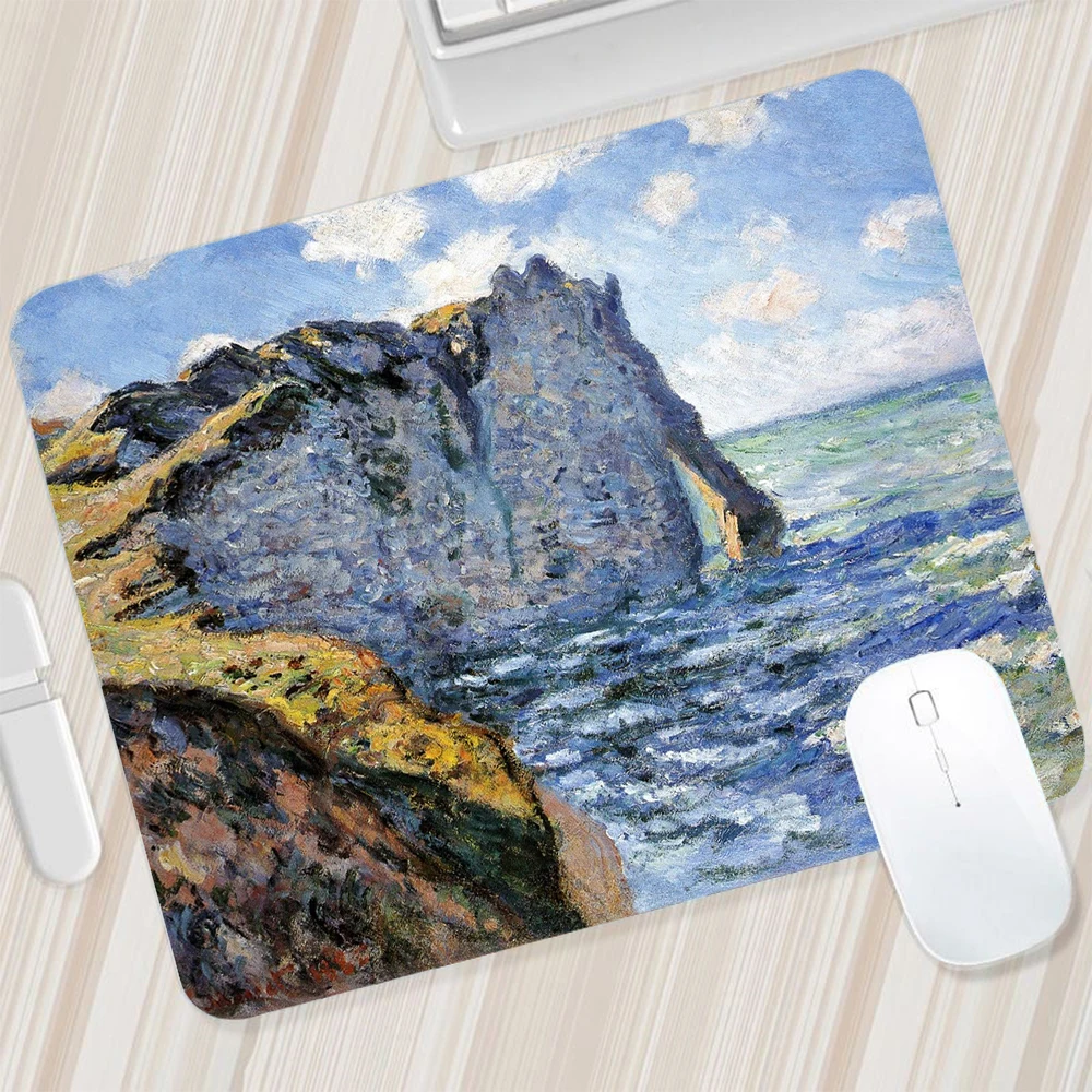 Claude Monet Art Small Mouse Pad Gaming Mousepad PC Gamer Mouse Mat Computer Office Pad tastiera Mat Desk Pad Laptop Mausepad