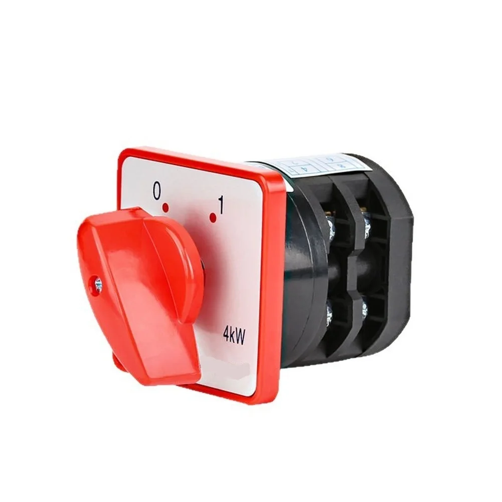 1pc 0-1 2 Gears 2 Sections Four Poles Combination Switch 20A Rotary Changeover Switch For Electrical Systems