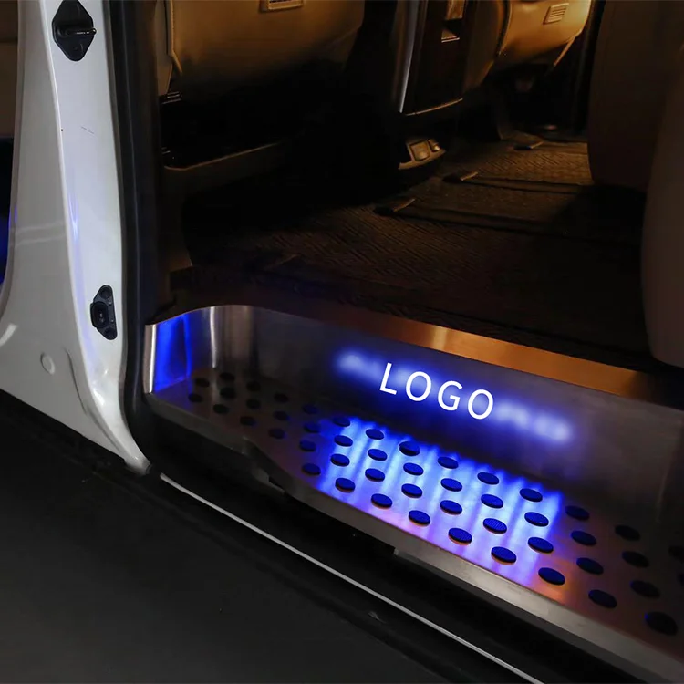 Car Styling Side Door Sill Protector Threshold Scuff Plate Welcome Pedal for Alphard