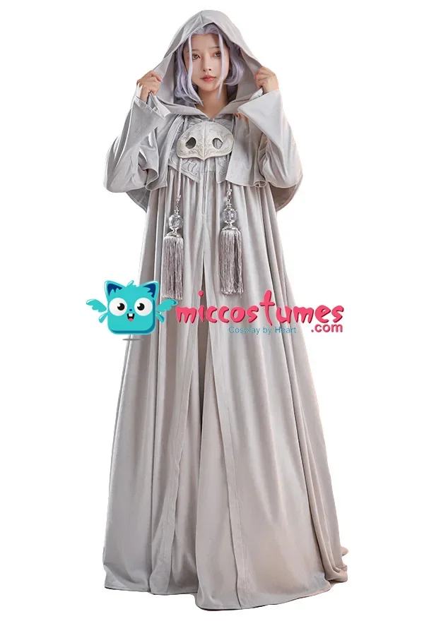 

Miccostumes Women Cosplay Costume Grey Robe for Women Halloween Cosplay Costume