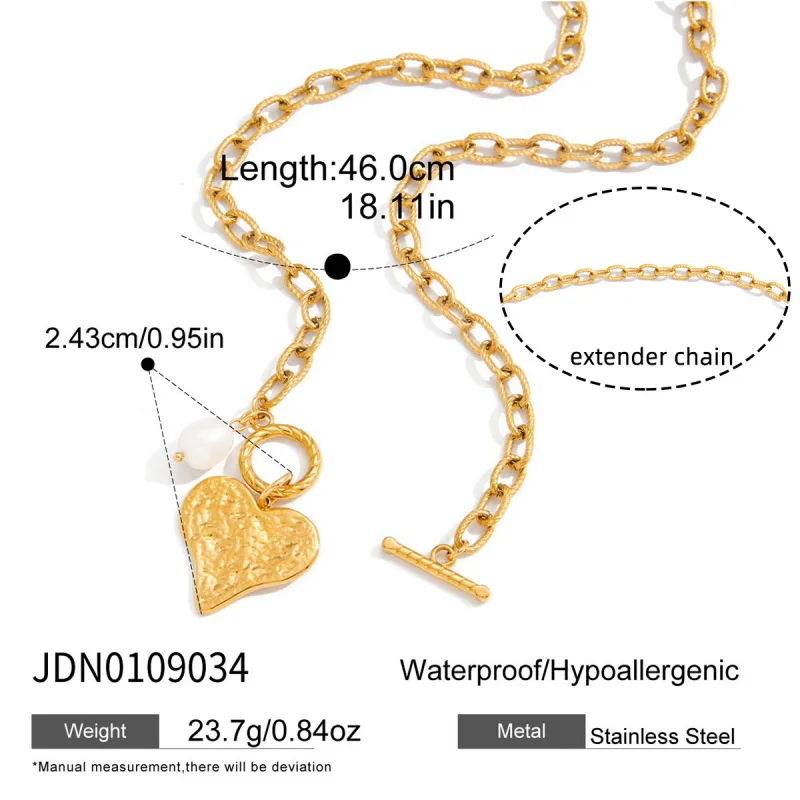 المجوهرات الأوروبية والأمريكية التيتانيوم الصلب اللؤلؤ إكسسوارات عقد المرأة سترة سلسلة الخريف الشتاء الفولاذ المقاوم للصدأ