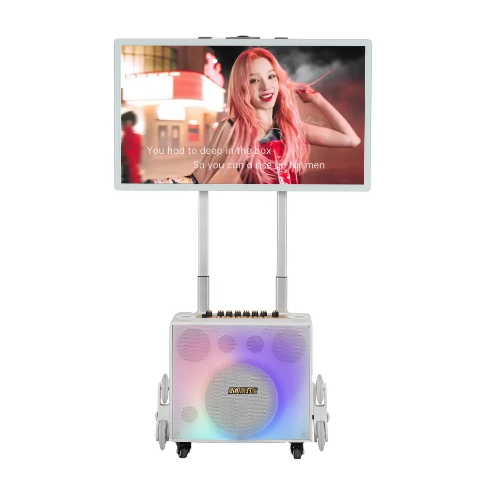 Touch Screen Android Karaoke Vending Mchaine Ktv Jukebox Karaoke Machine 15 6 Inch Black Gold Movie Microphone Rohs Color Rose