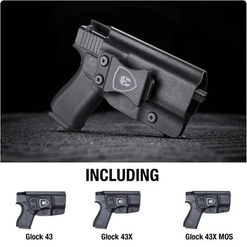 

Чехол для охоты G43 Kydex кобура IWB подходит для Glock G43 G43X MOS кобура с узором Зажим для ремня скрытый внутри правая рука США материалы