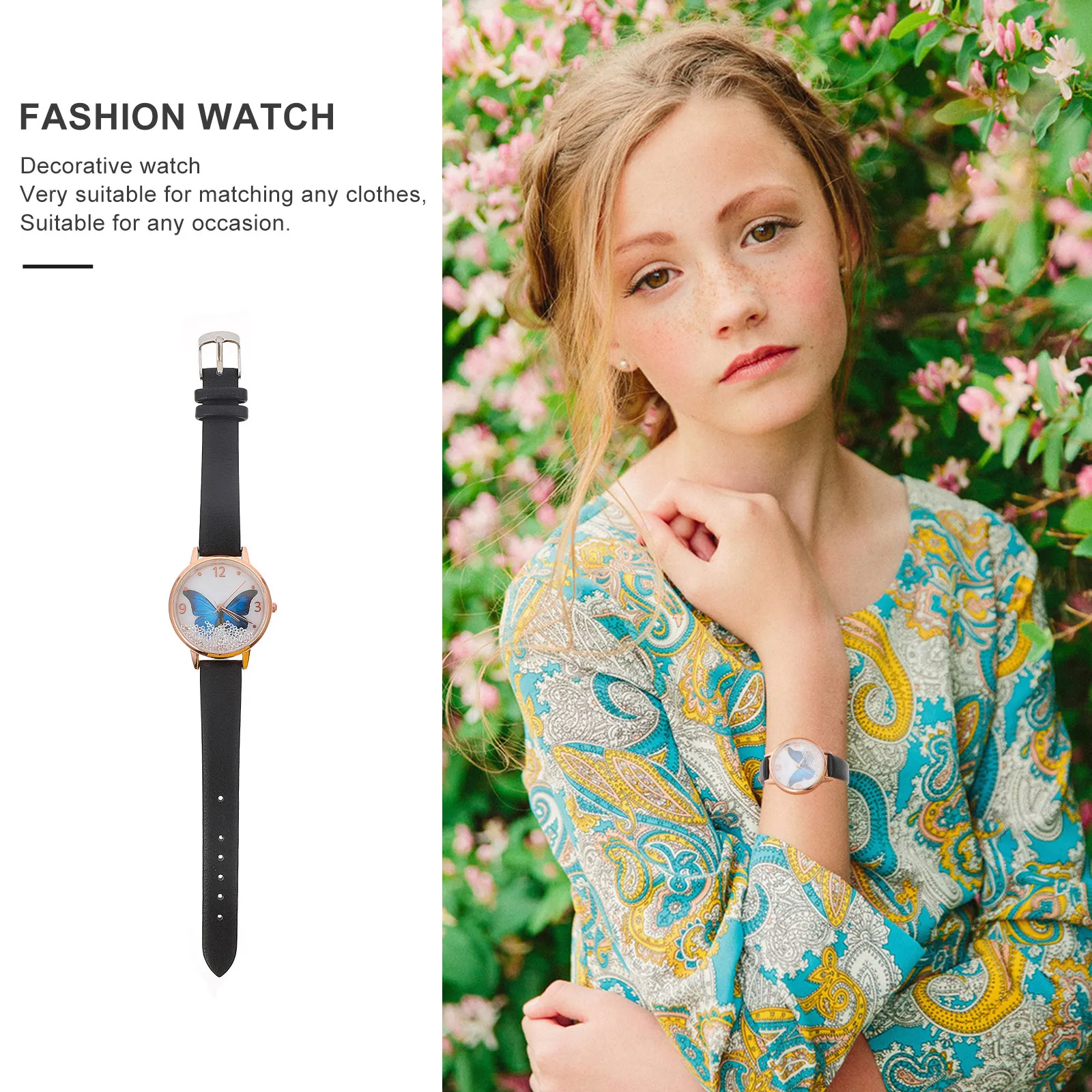 1pc Double Dial Watch For Women Fashion Alloy Quartz Bracelet Imitation Girls Gift Lightweight