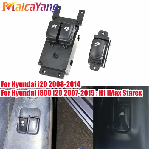 Botón de Control de elevador de ventana eléctrico de alta calidad para Hyundai i800 i20 H1 iMax Starex 2007-2015 93570-1J500 93580-1J002
