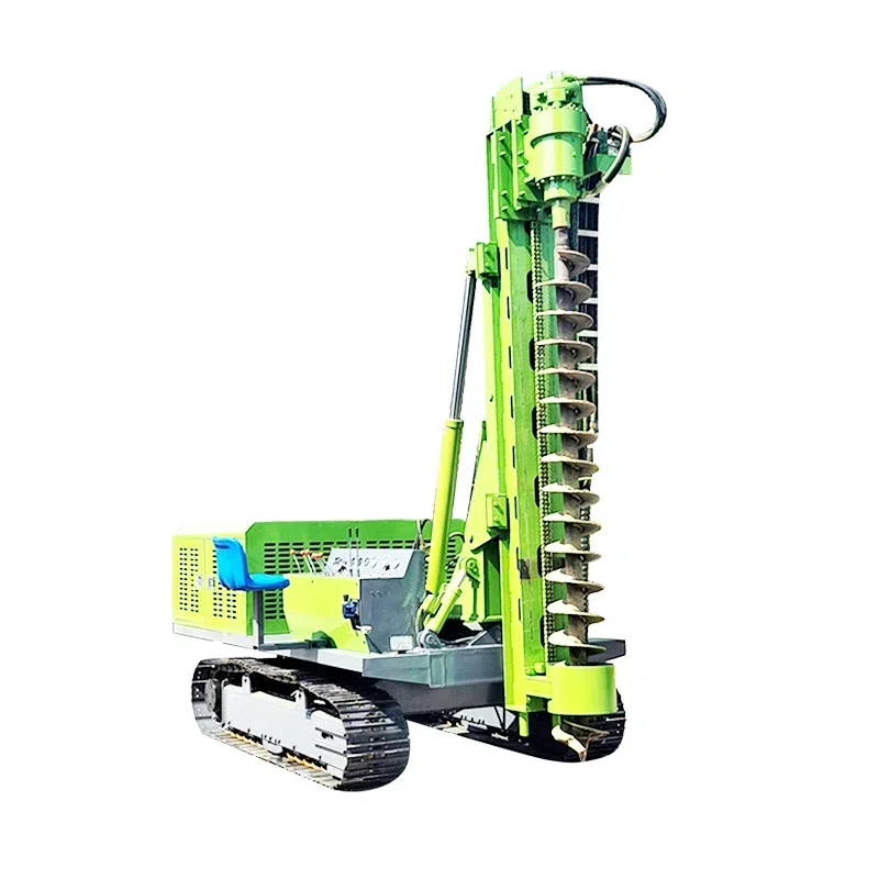 Crawler Rotary Screw Mini Guardrail Pile Driver     Drive Hydraulic Hammer Piling Machine