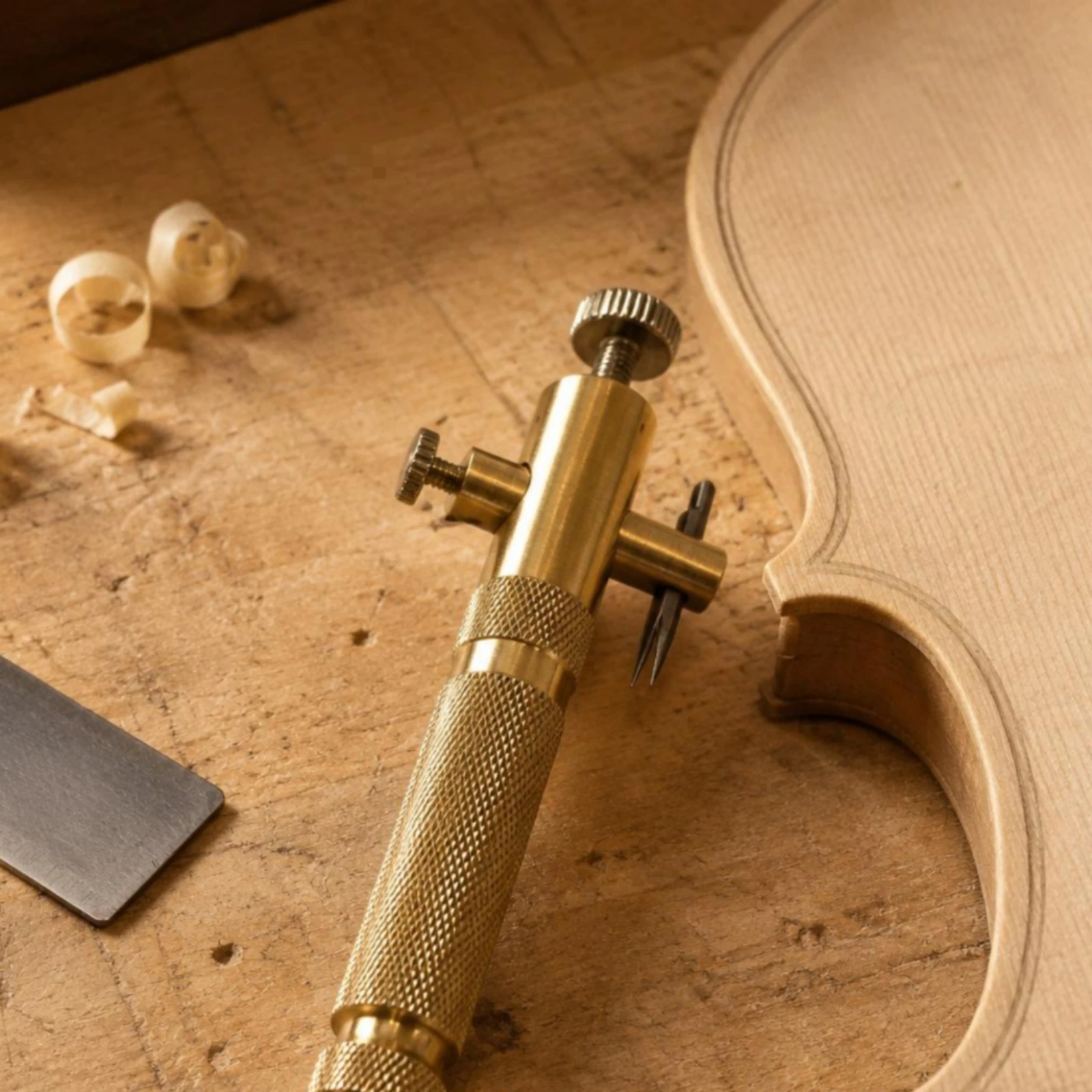 Image of Geigenbau-Werkzeugset mit gerändeltem Griff, Einlegeklinge, Instrumentenbau-Werkzeuge, verstellbar