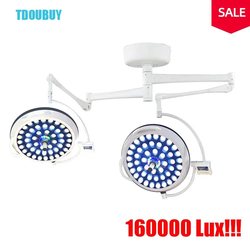 Super Bright Double Heads Ceiling Shadowless Lamp 700mm Headlight Panel, Used In Operating Room, Pet Hospital, Tattoo, ICU CE