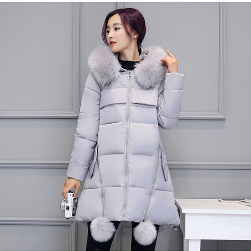 

Women Solid Hooded Zipper Irregular Padded Jackets Coat Winter Fashion Mid-Long Down Cotton Coat Ladies Warm Thick Overcoat