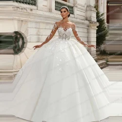 Vestidos De novia brillantes De lujo para mujer, Sexy, escote Corazón, hermoso aplique Formal, elegante, Vestido De novia De fiesta, 2024